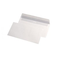 Plic DL alb siliconic cu deschiderea pe latura lunga  fara fereastra  80 grame